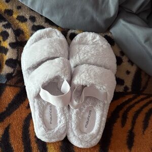 Maurice’s Purple Fluffy Slippers